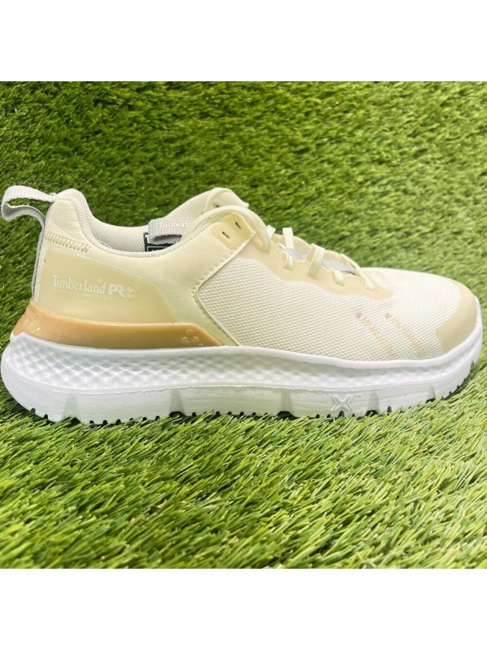 Timberland PRO Setra Knit Womens Size 7.5 Beige Composite Toe Safety Work Shoes